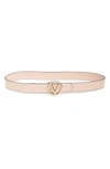 Valentino By Mario Valentino Giusy Leather Belt In Nude