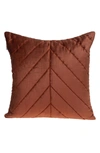 Parkland Collection Tobyn Quilted Pillow In Burnt Orange