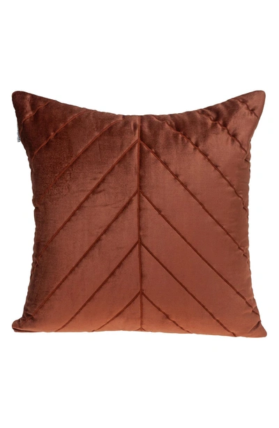 Parkland Collection Tobyn Quilted Pillow In Burnt Orange