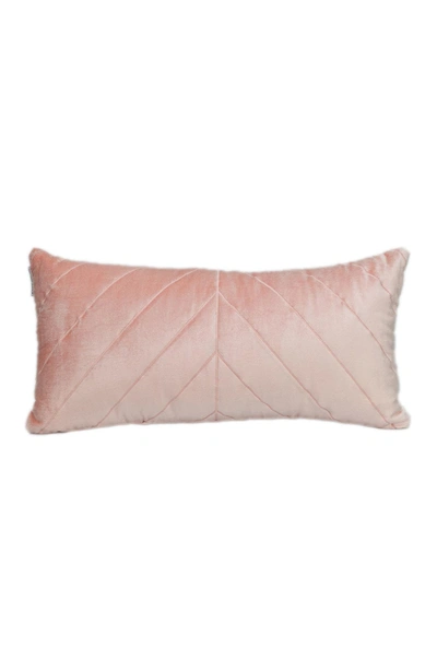 Parkland Collection Tobyn Tran Velvet Geometric Stitched Pillow In Pink