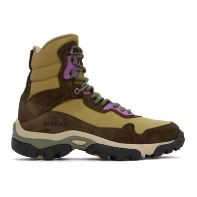 Jacquemus Green La Montagne 'les Chaussures Terra' Boots In Multi-colored