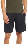 Under Armour Tech Graphic Pocketed Shorts In Black In Black