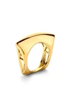 Bare Lotus Ring In Yellow Gold