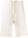 Ambush Drawstring-waist Track Shorts In Beige