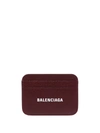 BALENCIAGA BALENCIAGA WOMEN'S BURGUNDY LEATHER CARD HOLDER,5938121IZI36490 UNI