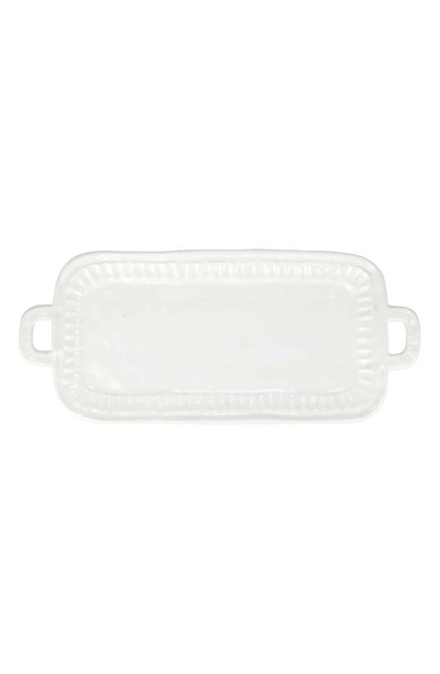 VIETRI VIETRI PIETRA SERENA HANDLED RECTANGULAR TRAY