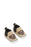 BURBERRY CLAIRE THOMAS BEAR EMBROIDERED CRIB BOOTIE