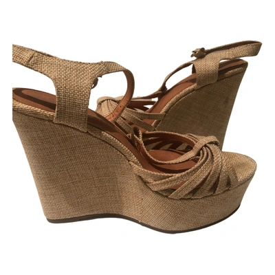 Pre-owned Jeffrey Campbell Cloth Sandals In Beige