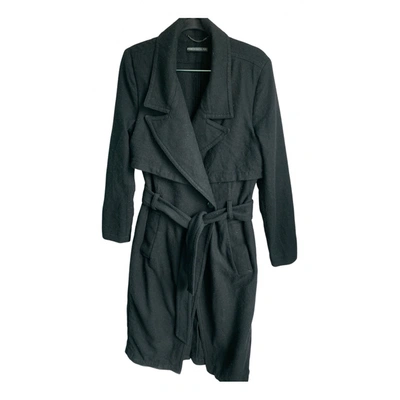 Pre-owned Drykorn Wool Trench Coat In Black