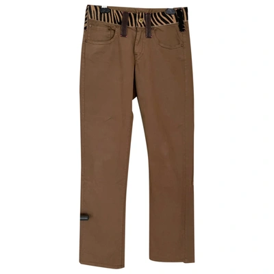 Pre-owned Maliparmi Straight Pants In Brown
