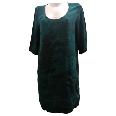 Pre-owned Hoss Intropia Silk Mid-length Dress In Green