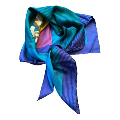 Pre-owned Gucci Silk Neckerchief In Blue