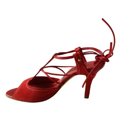 Pre-owned Carolina Herrera Sandal In Red