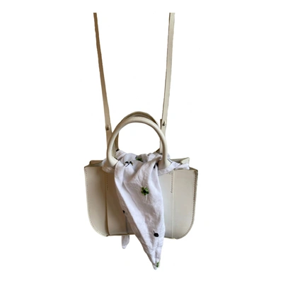 Pre-owned Muun Leather Handbag In White