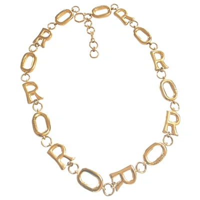 Pre-owned Moschino Necklace In Gold