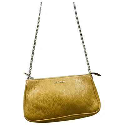 Pre-owned Escada Leather Handbag In Yellow