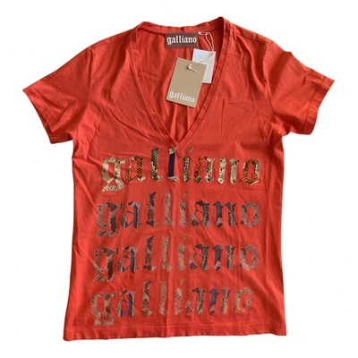 Pre-owned Galliano T-shirt In Orange