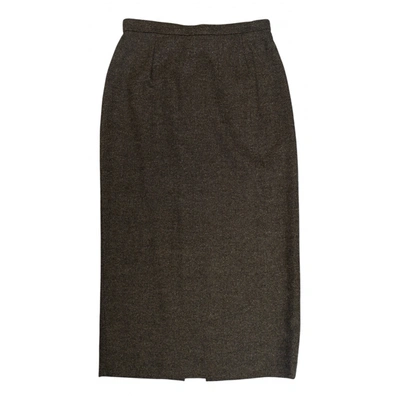 Pre-owned Celine Wool Skirt Suit In Brown