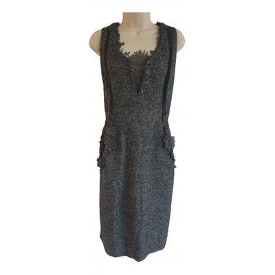 Pre-owned Ermanno Scervino Wool Mid-length Dress In Grey
