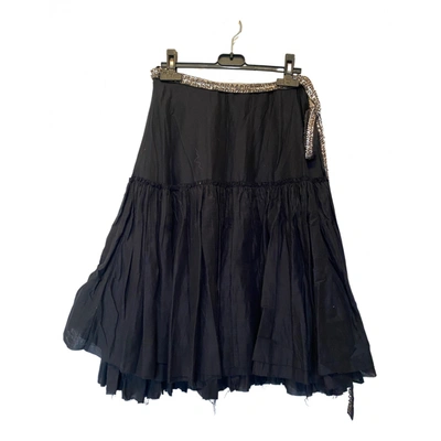 Pre-owned Just In Case Mid-length Skirt In Black