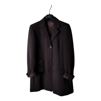 Pre-owned Calvin Klein Wool Suit Jacket In Brown