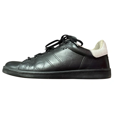 Pre-owned Isabel Marant Bart Leather Trainers In Black