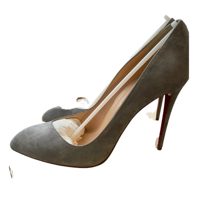 Pre-owned Christian Louboutin Corneille Heels In Grey