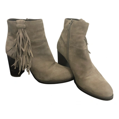 Pre-owned Bruno Premi Ankle Boots In Beige
