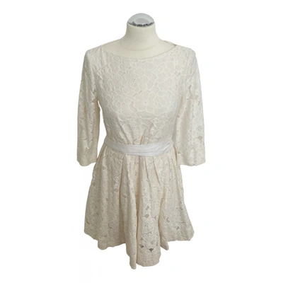 Pre-owned Tara Jarmon Mini Dress In White