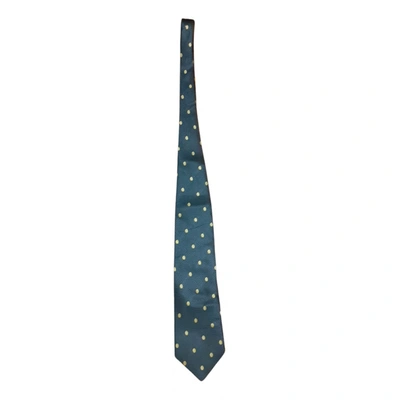Pre-owned Roccobarocco Silk Tie In Blue