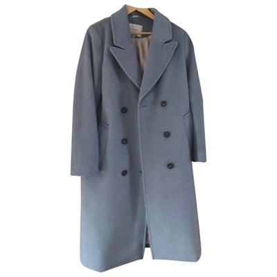 Pre-owned Selected Wool Coat In Grey