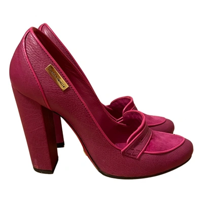 Pre-owned Frankie Morello Leather Heels In Pink