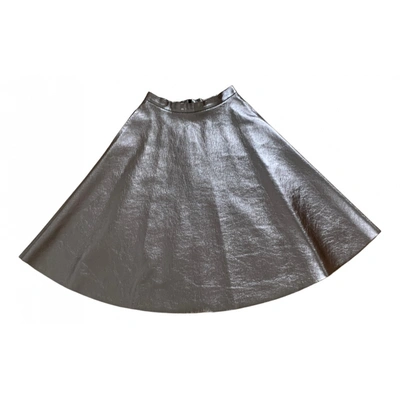 Pre-owned Msgm Mid-length Skirt In Metallic