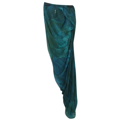 Pre-owned Peter Pilotto Maxi Skirt In Turquoise
