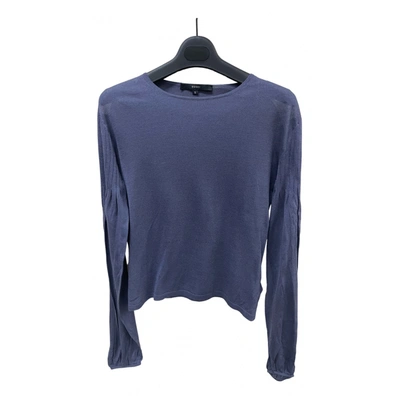 Pre-owned Gucci Silk Top In Blue