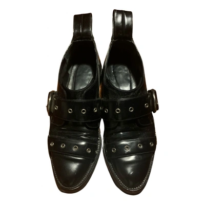 Pre-owned Rabanne Leather Lace Ups In Black