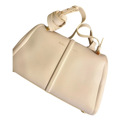 Pre-owned Max Mara Leather Bag In Beige