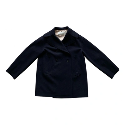 Pre-owned Valentino Wool Jacket In Navy