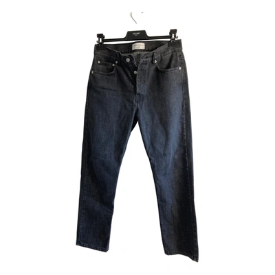 Pre-owned Officine Generale Straight Jeans In Grey
