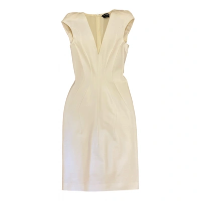 Pre-owned Tom Ford Mid-length Dress In White