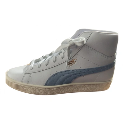 Pre-owned Puma Cloth Trainers In White