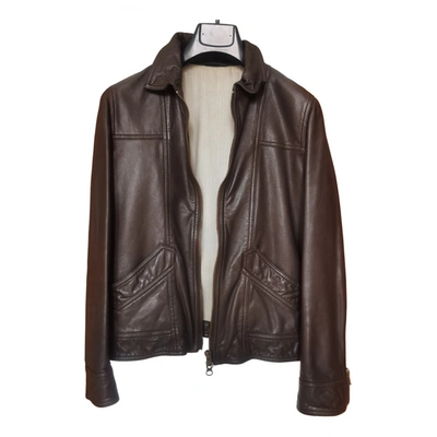 Pre-owned Mauro Grifoni Leather Jacket In Brown