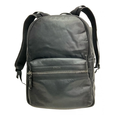 Pre-owned Moncler Leather Backpack In Black