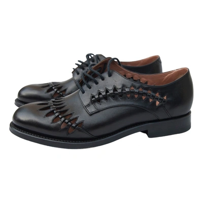Pre-owned Alaïa Leather Lace Ups In Black