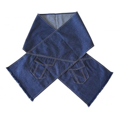 Pre-owned Dior Scarf In Blue