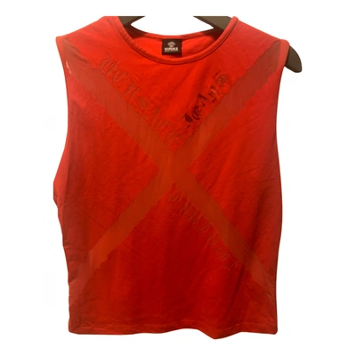 Pre-owned Versace Top In Red