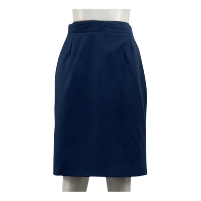 Pre-owned Iceberg Wool Mini Skirt In Blue