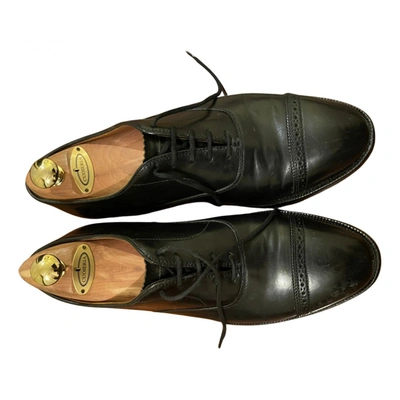 Pre-owned Alden Shoe Company Leather Lace Ups In Black