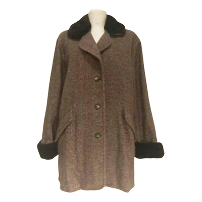 Pre-owned Marina Rinaldi Wool Coat In Brown