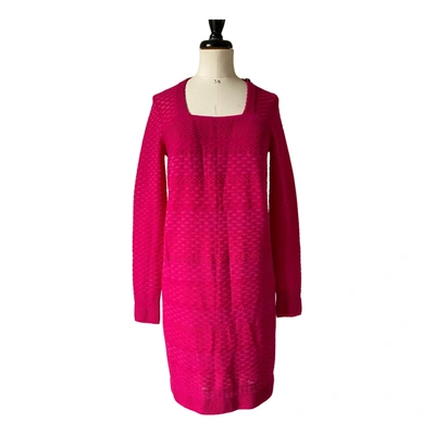 Pre-owned M Missoni Wool Mini Dress In Pink